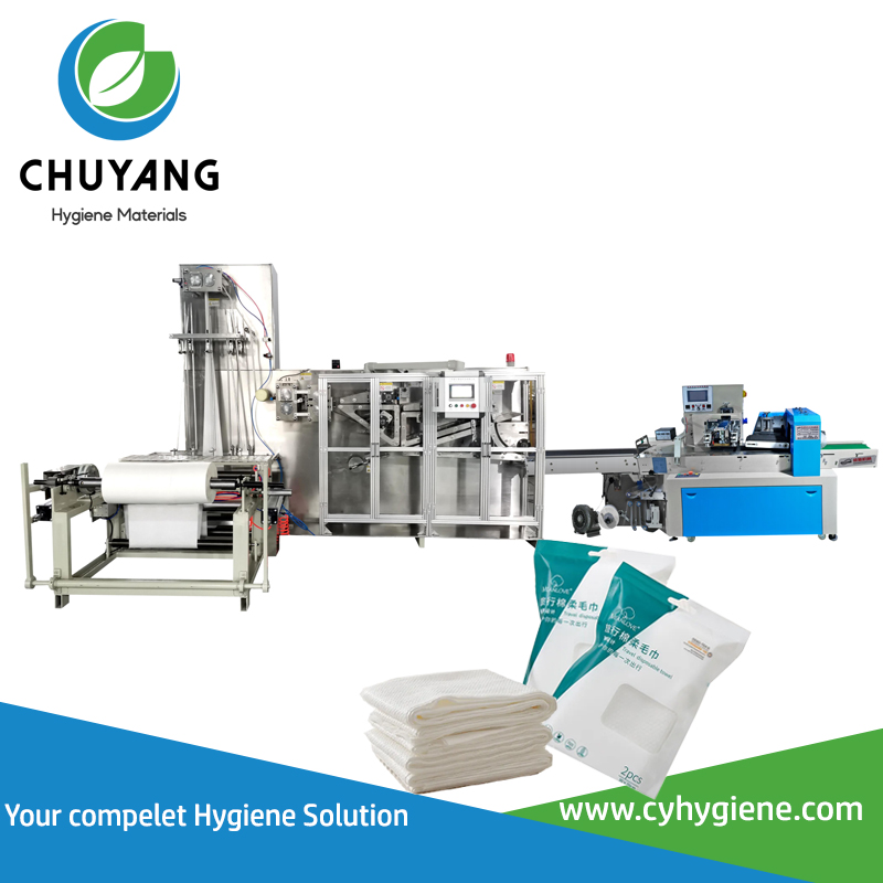 CY-2000 Fully automatic high speed disposable bath towel folding and packaging machine