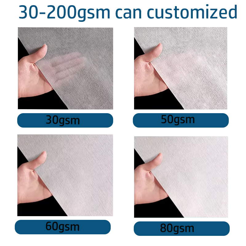 Eco-friendly Plain Style Spuanlce Nonwoven Fabric Jumbo Roll 35Gsm Wet Towel Raw Materials 