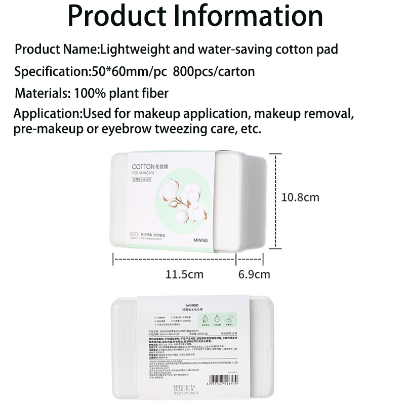 Disposable facial cleansing square cotton pad OEM Makeup Pads Manufacturer | Quanzhou Chuyang