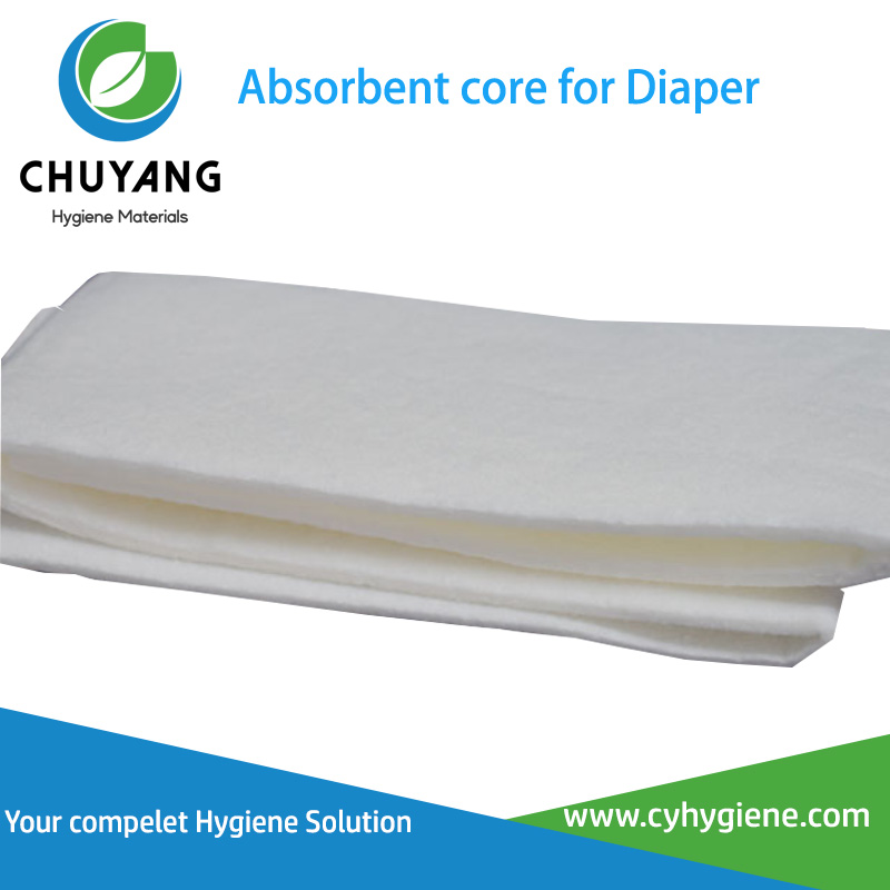 Diaper Core Material Ultra-thin Super Absorbent SAP Core for Baby Diaper 