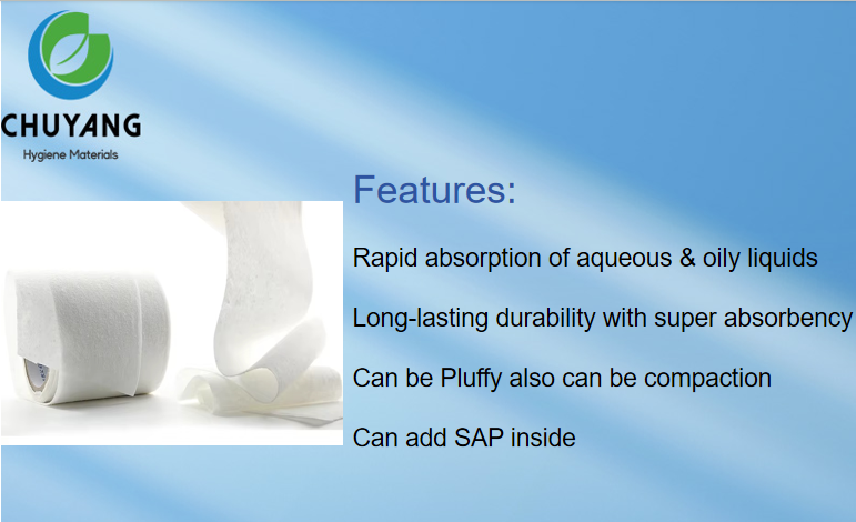 Jumbo Roll Airlaid Paper Napkin for Hygiene Products Sanitary Napkin Jumbo Roll Airlaid Paper Napkin for Hygiene Products Sanitary Napkin