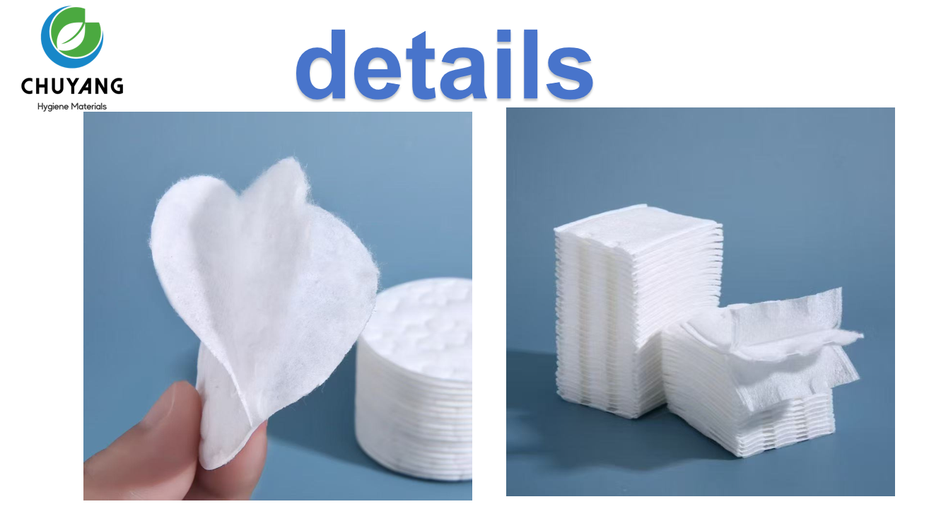 Wholesale Disposable Special Shape Cosmetic Facial Cotton Makeup Remover Pads for Face Skin 