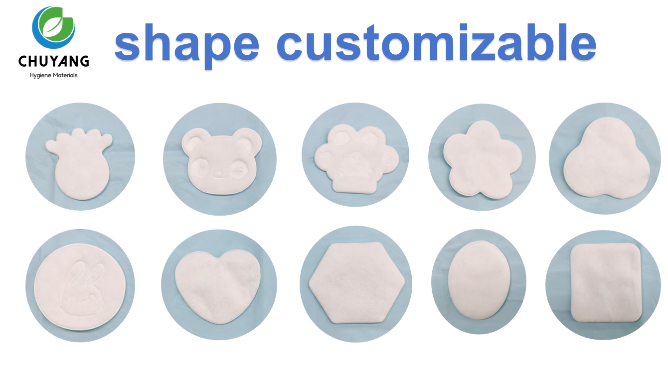 Wholesale Disposable Special Shape Cosmetic Facial Cotton Makeup Remover Pads for Face Skin 