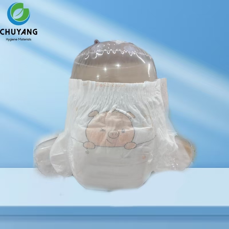 Super Soft Cheap Baby Napkin I Shape Big Waistband Fluff Pulp Disposable Baby Diapers 