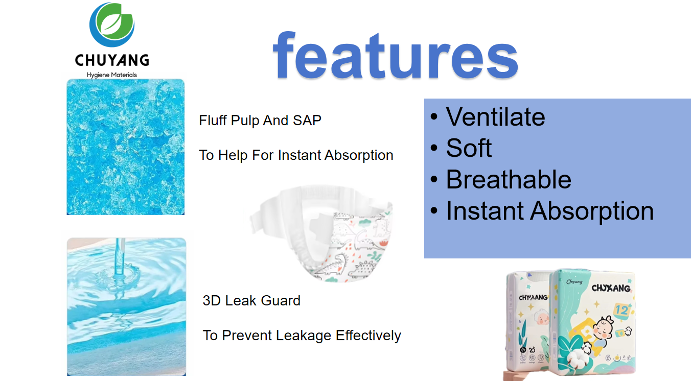 Wholesale T-shape Super Dry fluff pulp Baby Diapers Disposable Breathable Soft Care Baby nappies