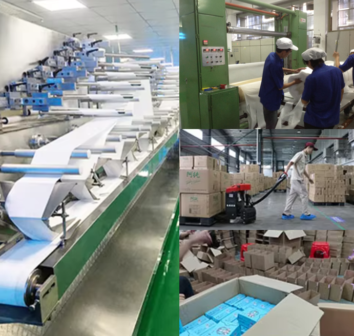 Wholesale Cheap and High Quality special design Sanitary Pads Menstrual fluff pulp  Sanitary Napkins