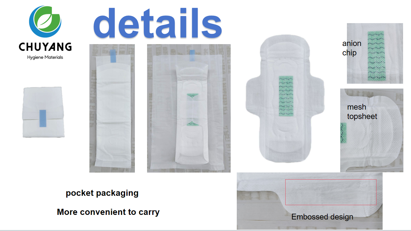 Factory OEM sanitary pads pocket 240mm Ultra-thin Anion Sanitary Napkins for women period