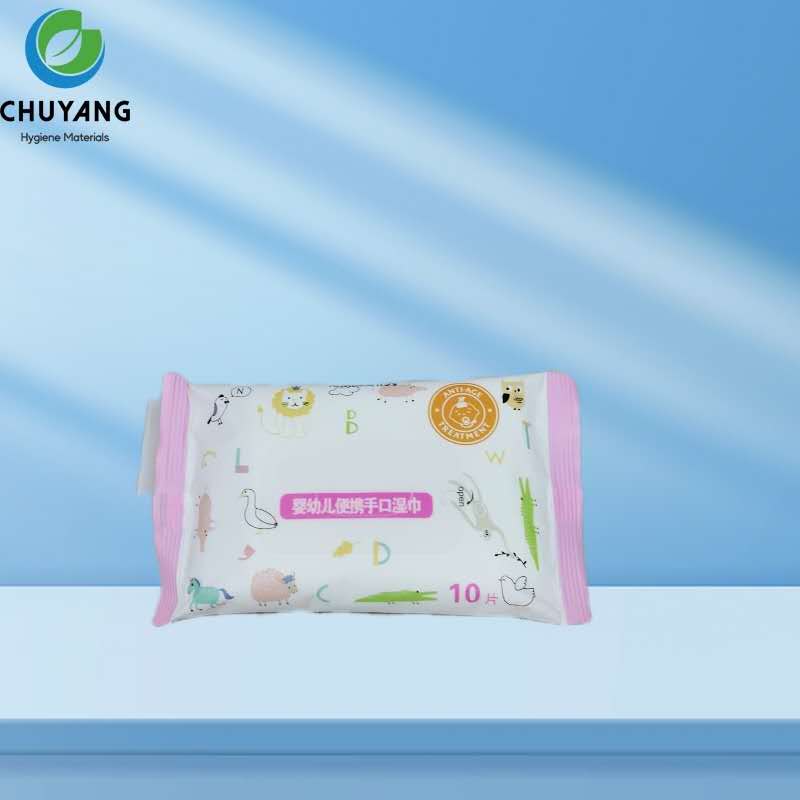 Factory OEM Customize 10 Pieces Packaging Baby Wipes Hand and Mouth Wet Wipes For Skin Care