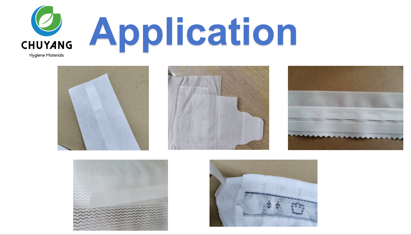 Wholesale High Quality Chinese Paiho Hook Tape Side Tape Velcro Tape Raw Materials for Diaper