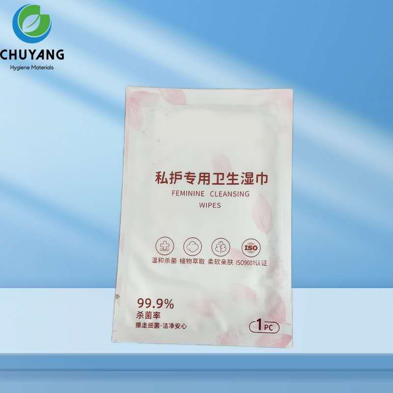 Hot Selling Feminine Single Piece Wet Wipe Women's Personal Care Wipes Pure Water Custom Logo
