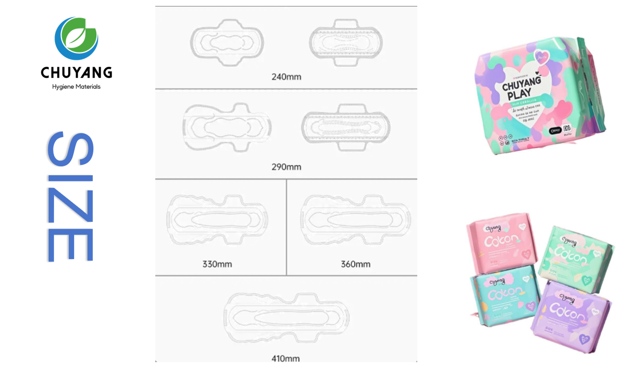 OEM-disposable-mesh-topsheet-338cm-sanitary-napkins-manufacturer