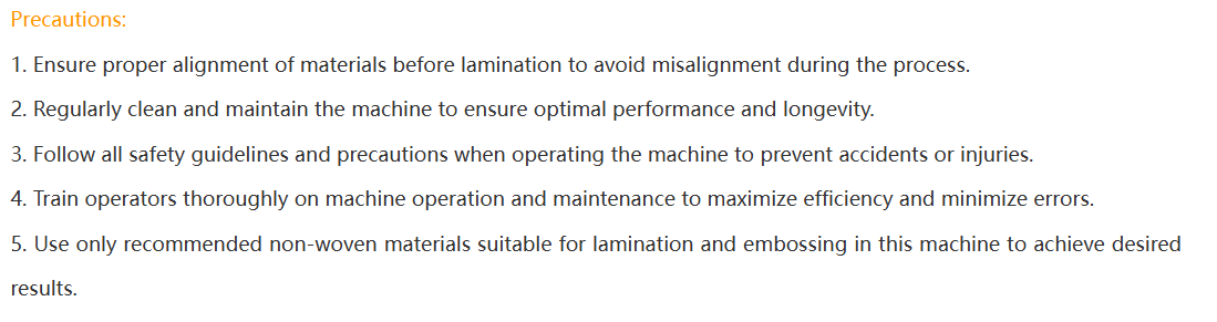 Non woven Fabric Double Layer 3D Lamination Embossing Machine
