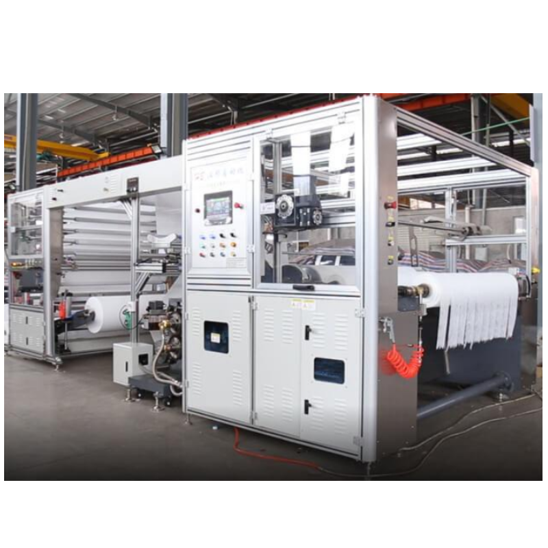 Non woven embossing & perforating slitting machine(Double unwinder and double rewinder)