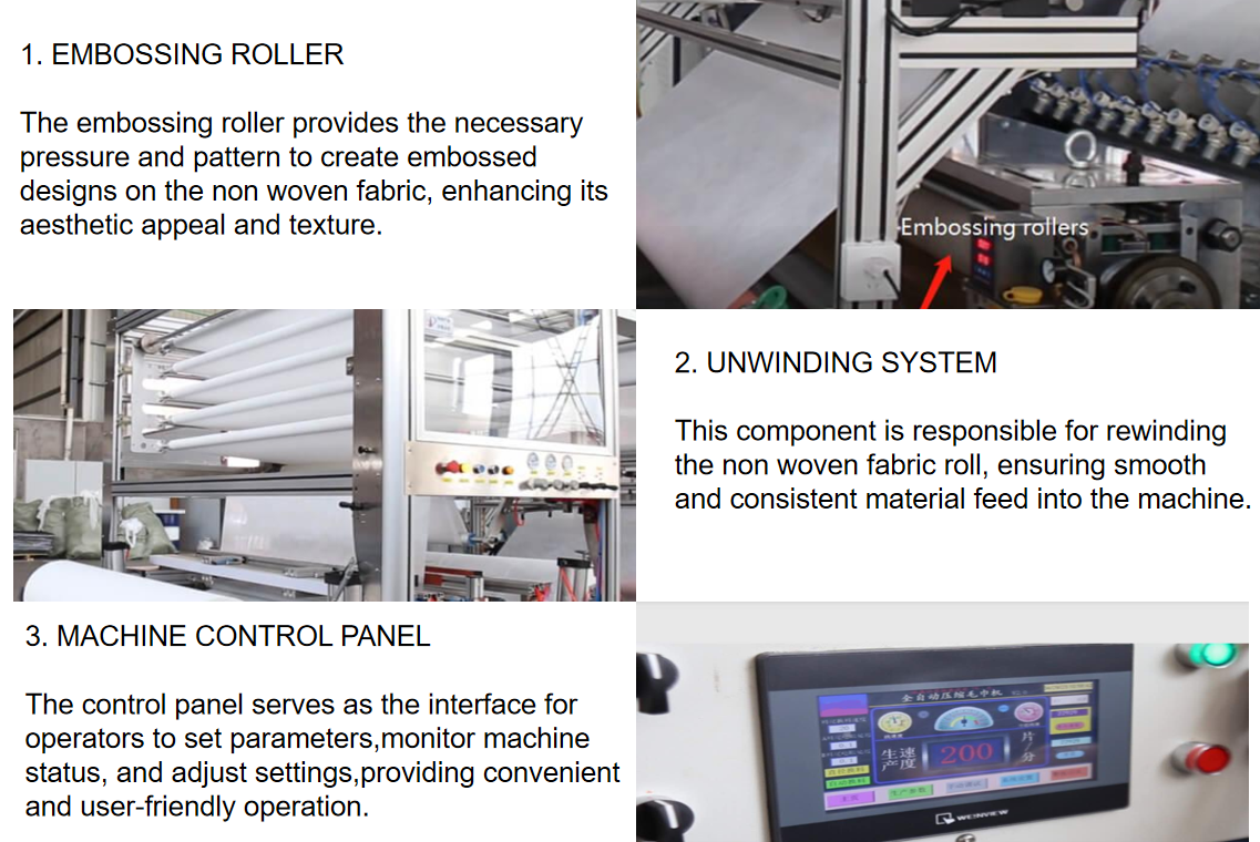 Non woven embossing & perforating slitting machine(Double unwinder and double rewinder)