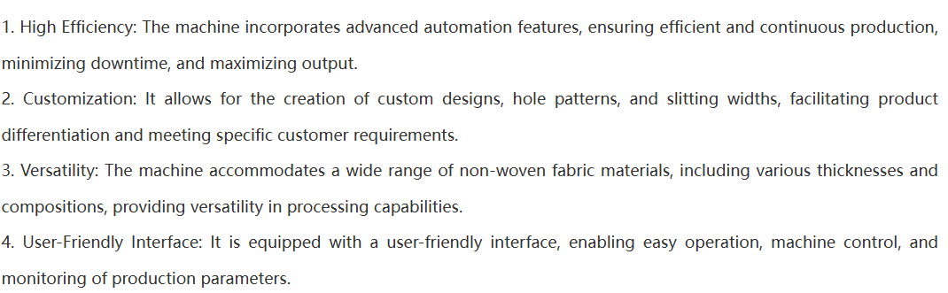Non woven embossing & perforating slitting machine(Double unwinder and double rewinder)