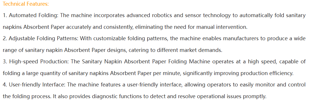 Sanitary Napkin SAP Paper Folding Machine