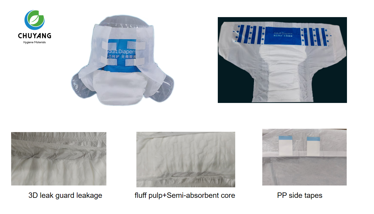 OEM Disposable Adult Diapers Super High Absorption For The Incontinence Soft Breathable Nappies OEM Disposable Adult Diapers Super High Absorption For The Incontinence Soft Breathable Nappies