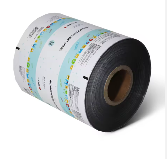 Custom Printed Wet Tissues Roll Packaging Film OEM Wet Wipes Printing Automatic Wrapping Film