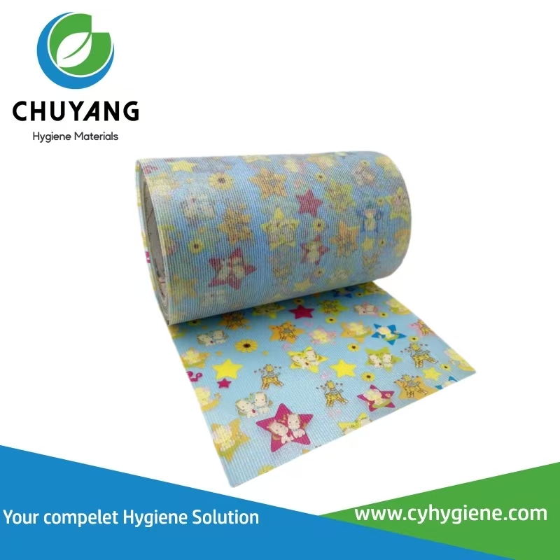 Wholesale Diaper Frontal Tape Disposable Printed Knitted Front Tape Raw Material Diaper Frontal Tape