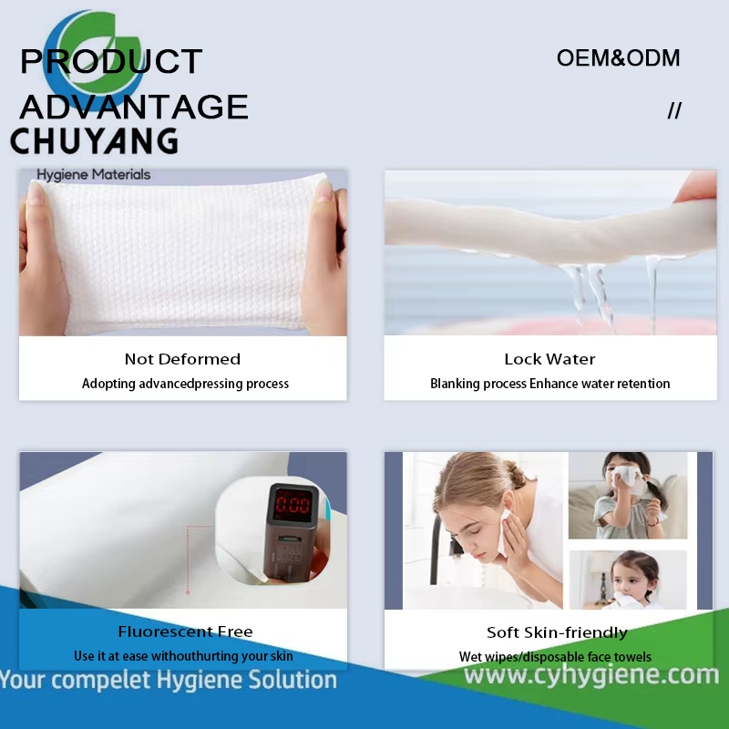 Spunlace Nonwoven 30% Viscose 70% Polyester for Wet Wipes